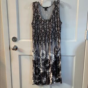 Style & Co Black and Gray Sleeveless Dress - Never Worn